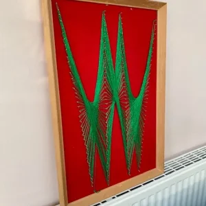Vintage 1970s Geometric String Art Wall Hanging - Image 2