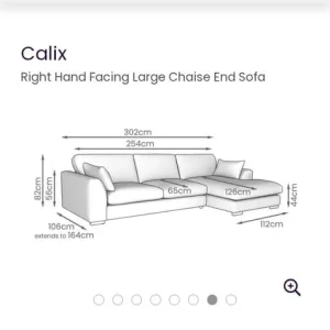 Calix corner sofa grey – never unpacked