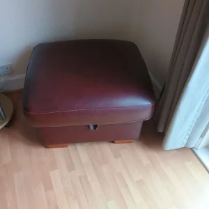 3 Piece Burgundy Leather Suite - Image 3