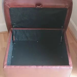3 Piece Burgundy Leather Suite - Image 4