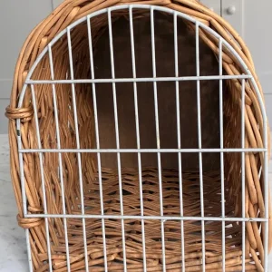 Cat wicker carrier. Vintage - Image 5