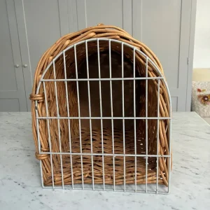 Cat wicker carrier. Vintage - Image 6