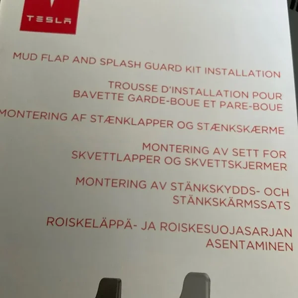 Tesla Model 3 mudflaps