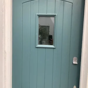 Wood Front Door with Glazing, Letterbox and Locks - Image 2