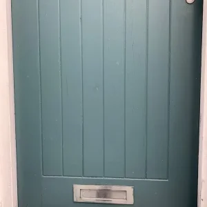 Wood Front Door with Glazing, Letterbox and Locks - Image 3