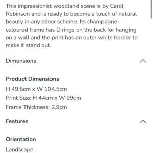 Dunelm Treeline Framed Print - Image 3