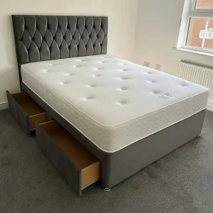 Divan Double Bed with Mattress and Drawers