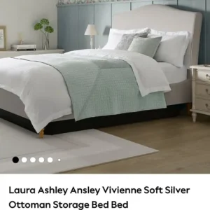 Laura Ashley Ansley bed with soft silver ottoman - Image 8