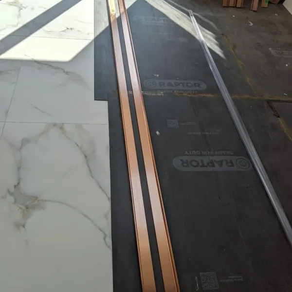 Rose Gold kitchen trim