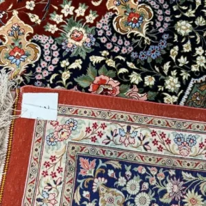 Silk Rug 7x10 Feet Hand Knotted Medallion Design Signed 700kpsi - Image 2