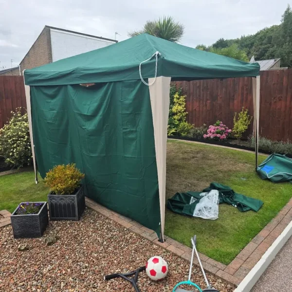 3x3 meter gazeebo with side panels