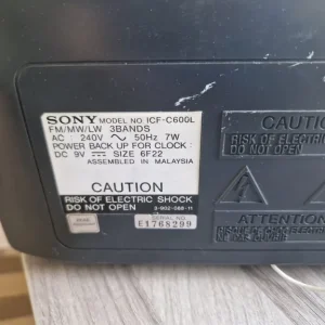 Vintage Sony Cassette Radio ICF-C600L Dream Machine Bedside - Image 5