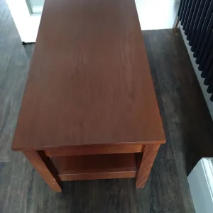 Mahogany coffee table with three drawers - Image 2