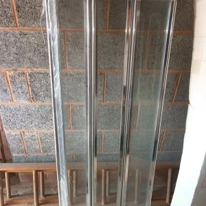 Bath Shower Screen 4-fold frameless 1500x850 mm - Image 2