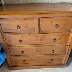 Solid Wood Brown Bedside Table - Image 7