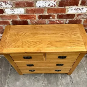 Solid Oak Chest of Drawers - Image 4