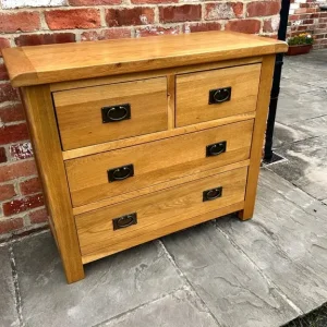 Solid Oak Chest of Drawers - Image 6