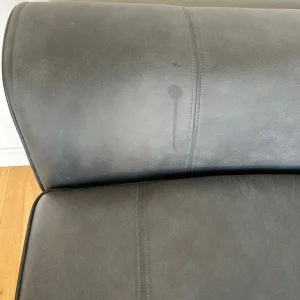 Lincoln Large Grey Leather Marks & Spencer Sofa - Image 3