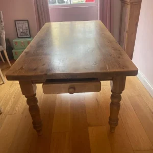Antique pine dining table - Image 3
