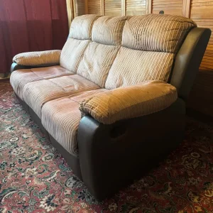 Brown Recliner Sofa Set – 3-Seater and 2-Seater - Image 3