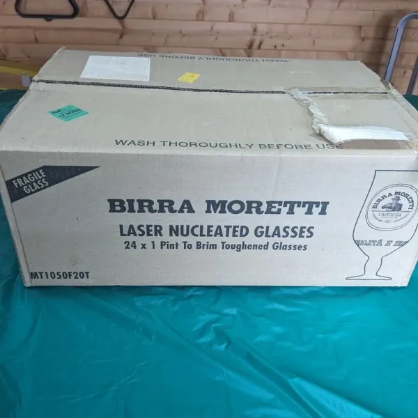 Birra Moretti Pint Glasses x 10