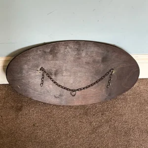 Bevelled Vintage Oval Mirror 30cm x 59cm With Some Marks D017 - Image 3