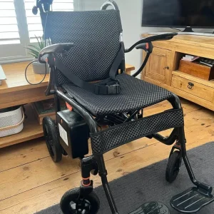 MobilityPlus+ Featherlite Carbon Electric Wheelchair – 13.8kg, As New - Image 4