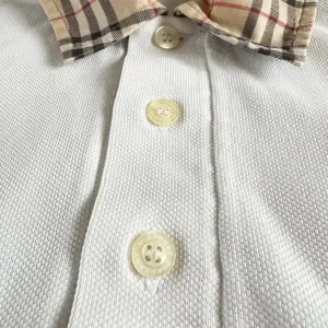 Men’s Burberry white polo shirt - Image 2