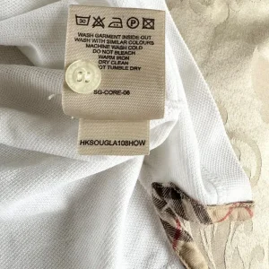 Men’s Burberry white polo shirt - Image 8