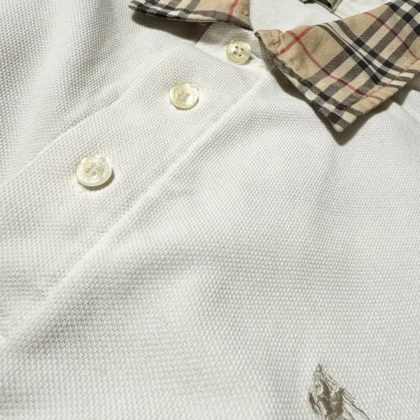 Men’s Burberry white polo shirt