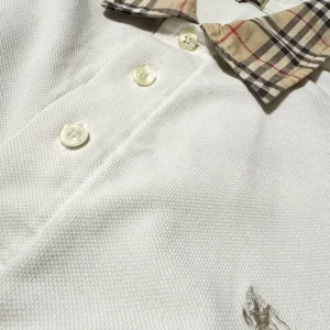 Men’s Burberry white polo shirt