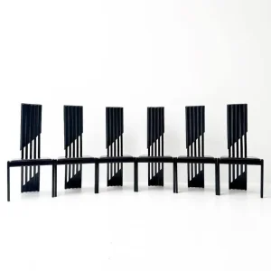 Set of 6 postmodern dining chairs