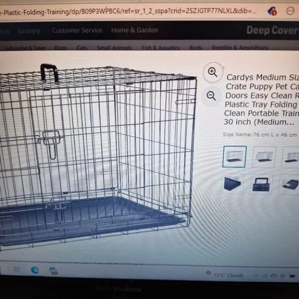 medium size dog crate