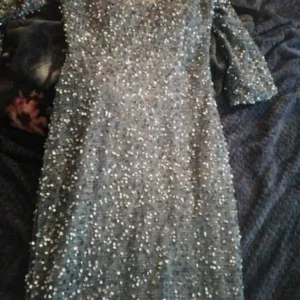 Sequin prom dress silver - Image 5