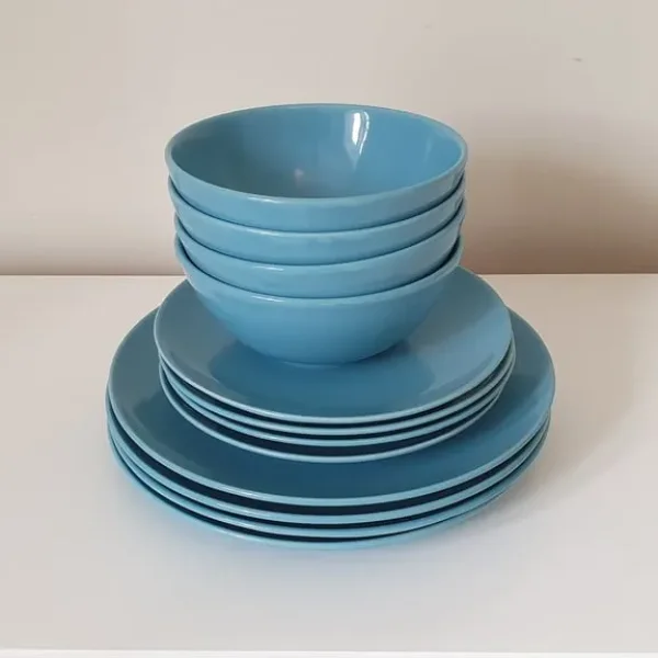 Blue ceramic dish set