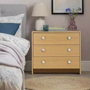 Home Seville 3 Drawer Chest - White