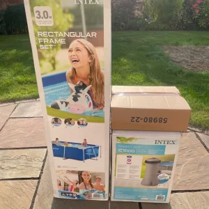 Intex Frame Pool 300 x 200 x 75 cm with filter pump and steps - Image 3