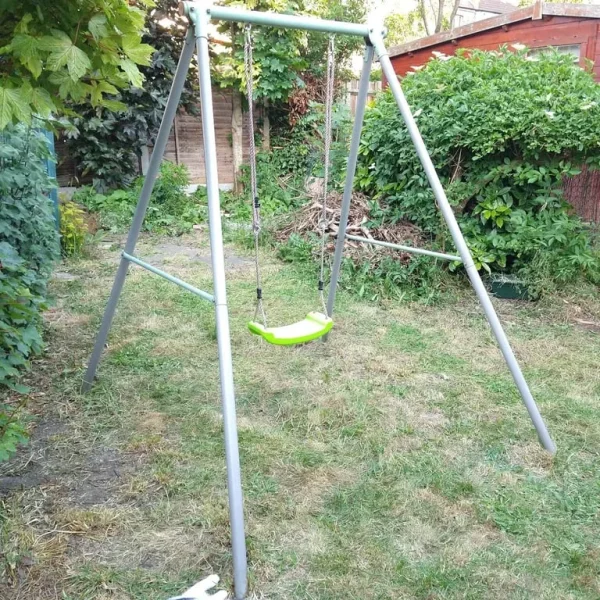 Childrens Garden Swing with TP Toys Frame and Ground Anchors