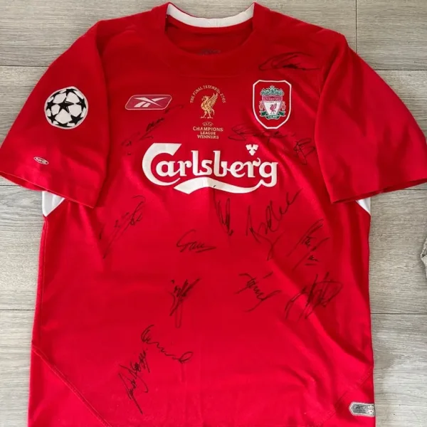 Signed Liverpool 2005 Istanbul shirt