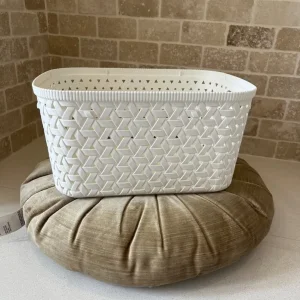 White Criss Cross Storage basket - Image 7