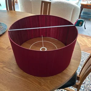 Red pure silk light shade