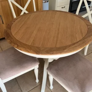 Oak topped Kitchen/Dining table and chairs - Image 4