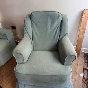 2 seater fabric couch and armchair - Image 3