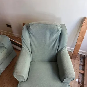 2 seater fabric couch and armchair - Image 4