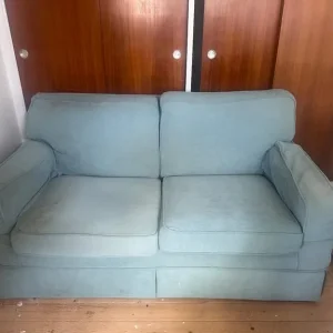 2 seater fabric couch and armchair