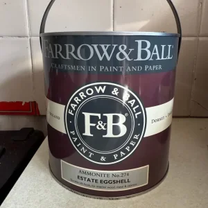 Farrow and Ball Ammonite Estate Eggshell 2.5L Paint Tin - Image 2
