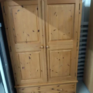 Large pine double wardrobe