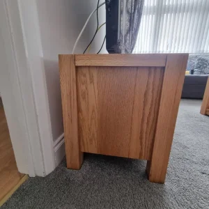 Oak and glass TV media unit x 2 - Image 5