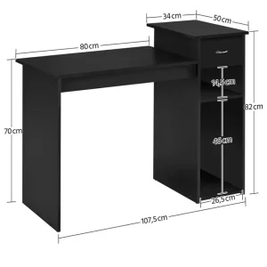 ‼️URGENT‼️ Like-New Black Work Desk with Storage – RRP £60-80 – Yours for £45 - Image 5