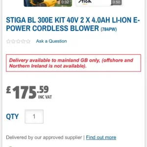 Stiga 40v cordless leaf blower - Image 6